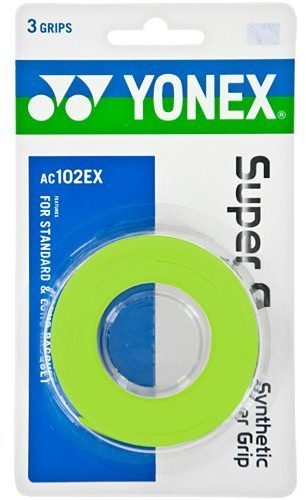 YONEX Overgrip Super GRAP 3 Pack - Tennis, Badminton, Squash - Choice of Colors (Green)