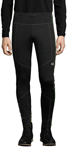 Ultrasport Herren Advanced Avers Ski-Langlauf-Hose, Schwarz/Neon gelb, XL