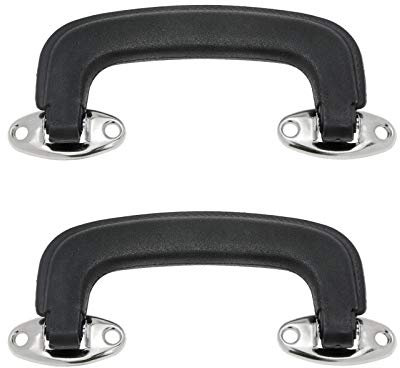 Geesatis 2 Stück Gepäckgriffe Kunststoff Pull Griffe für Koffer Gepäck Kofferraum Gitarre Spieluhr Griffe Zubehör mit Befestigungsschraube schwarz
