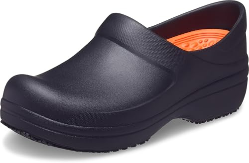 Crocs Women's Neria Pro II Clogs, Slip Resistant Work Shoes, Black, 10