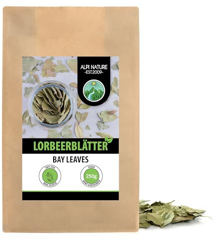Alpi Nature Lorbeerblätter getrocknet 250g, Lorbeerblätter ganz, Lorbeerblatt ganz zum Kochen