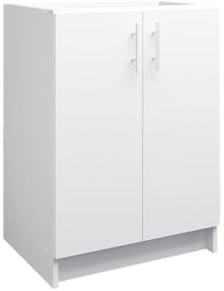 JD Greta Fixed Height 600mm Kitchen Base Cabinet Floor Unit (Without Worktop) – White Matt