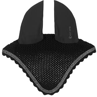 Cavallo Jetty Fliegenohren Black Horsefashion, Größe:WB