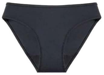Veintitrés Menstruationsbikini med medelhög midja för kvinnor, svart, XL