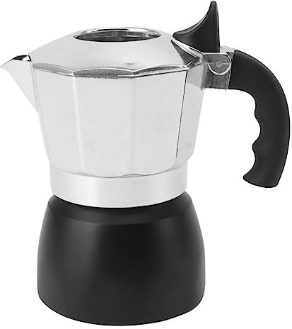 Cafetera Moka, 150 ML/3 Tazas Cafetera Italiana Estufa Cafetera Espresso Octagonal De Aluminio Para Estufa De Cerámica A Gas O Eléctrica Camping Percolador De Café Cubano Manual