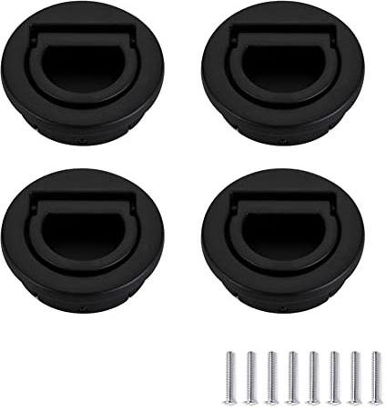 FEEIMOL 4 pièces Tatami Caché Dissimulé Poignées Invisible Poignées Rond Affleurante Poignée de Tiroir Encastrable Poignee Armoire Boutons de Portes Tirer Placard de Poignée