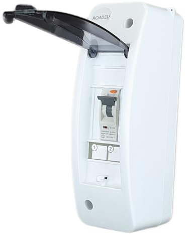 RoadEu - Coffret de chantier, Tableau Electrique, Disjoncteur avec disjoncteur différentiel - 16A B type A - dans un module. Boîte à fusibles 230V - Distributeur de courant 230V - Boîte à Disjoncteurs