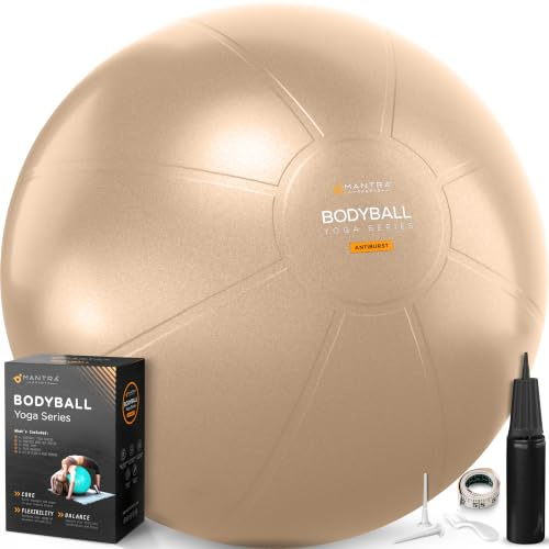 Pelota de Pilates - Fitball Anti-Explosión para Yoga, Fitness y Gimnasia en Casa - Pelota de Embarazo y Parto - Fortalece Core y Equilibrio - Rehabilitación y Silla de Oficina - Bomba Rápida Incluida