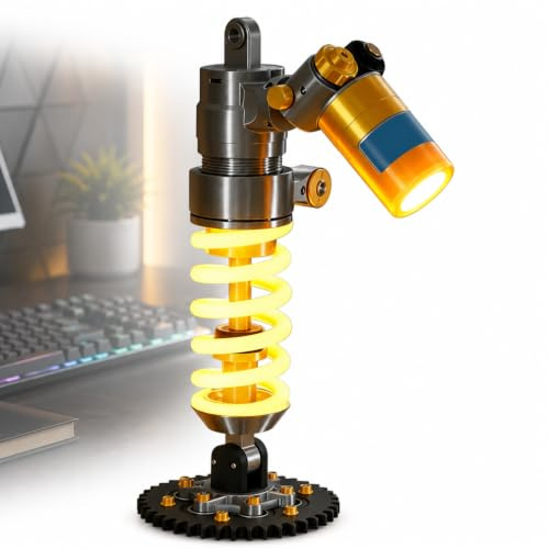 Lampada Da Tavolo Con Ammortizzatore, Lampada Da Scrivania Con Sospensione E Molla A Spirale, Luce Decorativa Meccanica Per Garage, Banco Da Lavoro, Sala Giochi E Regalo Per Appassionati Di Auto
