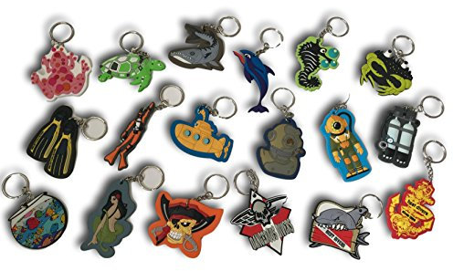 Best divers 3D-Gummi Schlüsselanhänger Keyring weich super detailliert, versch. Motive (Totenkopf/Skull)