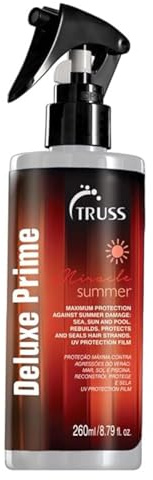 Truss Deluxe Prime Summer Hair Treatment - Protection Against Summer Hair Damage Caused By The Sun, Ocean and Pool - Repairs, Protects, & Seals Hair Stands While Adding Intense Shine (8.79oz)