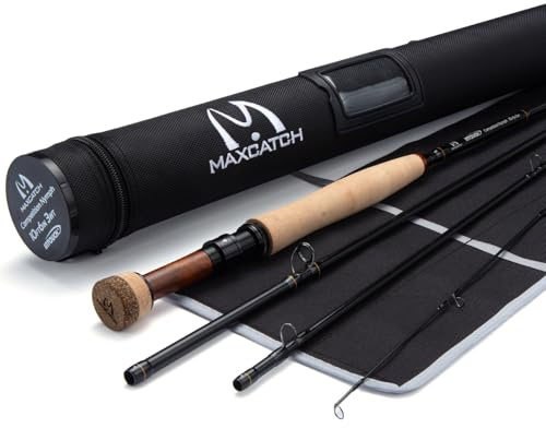 Maxcatch Competition InTouch Nymph Fly Rod for Euro nymphing Fly Fishing (Cork Grip, 10ft6 3wt 4sec)