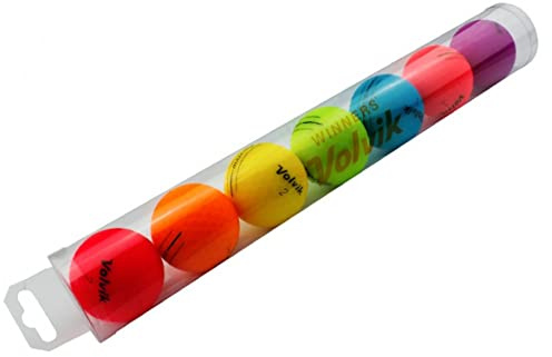 Volvik Vivid - Rainbow Golf Ball Gift Tube Set - 7 Ball Pack, Multicolour Set