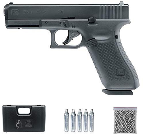 Ecommur Glock 17 Gen 5 blowback CO2 | Pistola de balines (Bolas BB's de Acero) y Aire comprimido Calibre 4.5mm