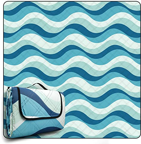 COVACURE Manta de Picnic 200x200 cm XXL Esterilla de Playa, Impermeable, Antiarena, Lavable e Aislante para Camping, Picnic y Playa