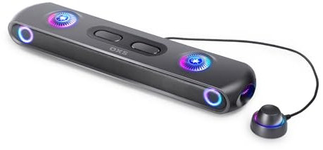 OXS Thunder Pro Gaming Soundbar with 5.1.2 Dolby Atmos Surround Sound System, Built-in woofer, Bluetooth Multi-connection, 3 Pro Gamer Modes, Sleek Toggle Design, for PCs and Gaming Consoles