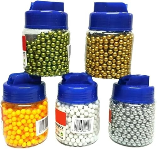 GSV Essentials 6mm Precision High Grade BB Pellets For G-u-n, Plastic Toy, Sturdy and Reliable, Airsoft Ammo/Catapult Balls, Toy Gun Pellets, 1000 Pcs