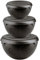 Practic 3-er Schüssel Set mit Deckel, Kunststoff, Küchenschüsseln: 1,5L, 3L und 6L, 100% Luftdicht, BPA-Frei, Spülmaschinengeeignet (Schwarz kosmos)