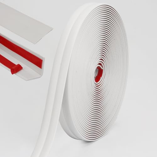 JSIWOTH Molduras y Listones Autoadhesivos de Acabado, Moldura Flexible de PVC para Pared, Revestimiento de Esquinas, Muebles, Escaleras y Encimeras – 2 cm × 6,1 m