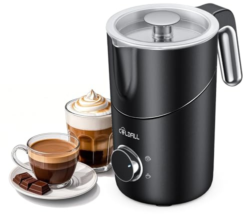 Haokoo Milchaufschäumer Elektrisch 8-in-1, 400ml Automatischer Milchschäumer für Heiße & Kalte Schäume, Spülmaschinengeeignet, Abnehmbares, Leise, für Sojamilch, Hafermilch, Latte, Cappuccino