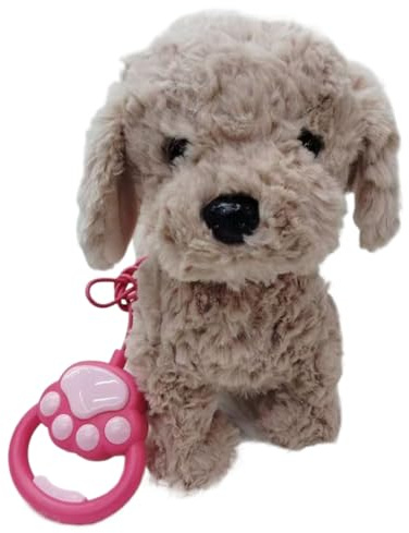 Cane da passeggio elettrico, comfort interattivo, cucciolo robot da 11,81 pollici con movimento, giocattolo morbido peluche giocattoli per animali domestici con azione realistica, giocattolo compagno