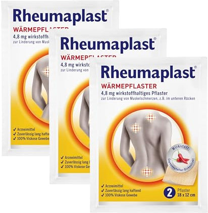 Hansaplast - Cerotti riscaldanti, 2 Stück, 18 x 12 cm