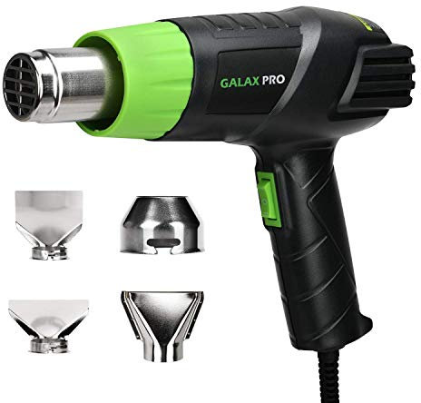 GALAX PRO Heißluftpistole, 2000 W, zwei einstellbare Temperaturstufen und Tlux-Luft (350 ℃ 250 l/min, 550 ℃ 500 l/min) mit 4 Düsen, doppelter Schutz