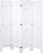 Paravent HWC-G30, Trennwand Sichtschutz Raumteiler, Shabby-Look 170x162cm - weiß