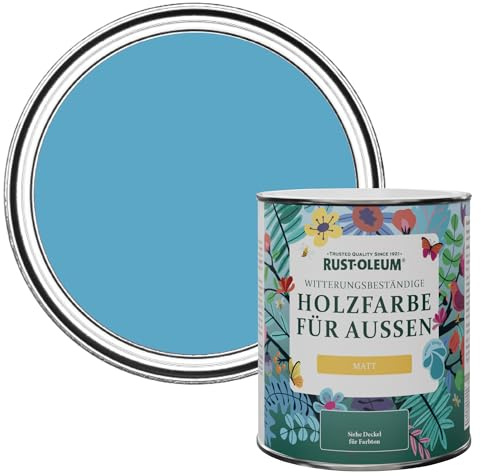 Rust-Oleum Blue Mould Resistant Garden Paint in Matt Finish - Cerulean 750ml