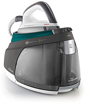 Polti La Vaporella XT120C, Ferro da Stiro a Vapore con Caldaia, Pressione 8,5 Bar, Funzione Eco, Autonomia Illimitata, Capacità 1,5 L, Potenza 2350 W, Steam Pulse 600 g, Turchese e Grigio