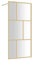 vidaXL Parete per Doccia Walk-in Vetro Trasparente ESG 80x195 cm Oro