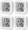 HITSZS Thermometer Hygrometer innen Luftfeuchtigkeitsmesser Mini LCD Digital Raumthermometer für Babyzimmer Wohnzimmer Büro Gewächshaus,4 Stück