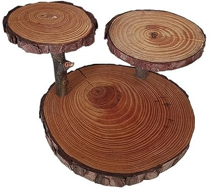 Présentoir à gâteaux en bois rustique E4L5