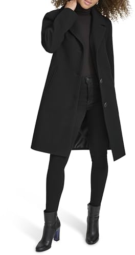 Kenneth Cole Women's Outerwear Coat,black,LARGE