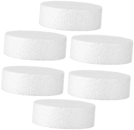 Gogogmee 6 Piezas Cilindros de Espuma Redondos Discos de Poliestireno Duraderos para Manualidades DIY Decoración de Tartas Esculturas y Proyectos Escolares