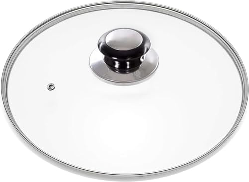 Tempered Glass Saucepan Lid Saucepans and Frying Pans Lid Knobs with Screws 18 to 28 CM (28 CM)