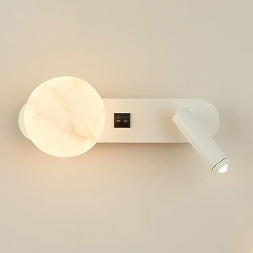 TTDGYYXW Lampade da Parete Applique Lampada da Parete a Globo Lampada da Parete a LED con Lettura sul Comodino Lampada da Parete Spot Rotazione a 350° Applique da Parete Apparecchio di Illuminazione