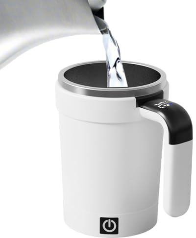 Genérico da caffè con agitazione automatica Bicchiere da 380 ml - Miscelatore elettrico magnetico automatico - per bevande al cacao compleanno Natale caffè bar viaggio ufficio scrivania