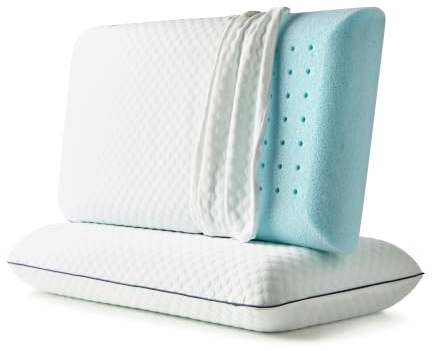 WEEKENDER Cooling Gel Memory Foam Pillows, Standard Size, 2-Pack