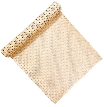 selliner 1 Roll Caning Material,6.6ft x 15.8inch PE Plastic Rattan Cane Webbing Roll for Caning Projects Mesh Rattan for Furniture Chair Cabinet Ceiling
