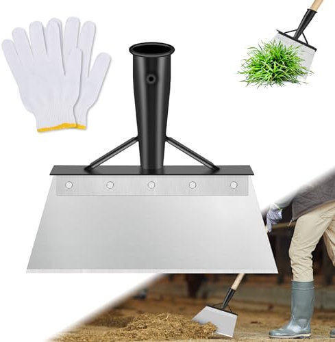 Multifunktionale Reinigungsschaufel, 25cm Unkrautschaber, Stoßscharre, Gartenschaufel, Bodenschaber, für Jäten, Schneeschaufeln, Säubern von Bauernhöfen