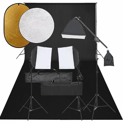 ShGaxin Kit de Estudio fotográfico con Set de Luces, Fondo y Reflector, Estudio Fotográfico, Kit Estudio Fotografico, Iluminacion Fotografia, Fondos Fotografia Estudio, Fondo para Fotografia,
