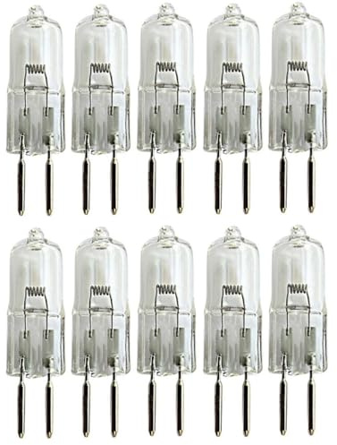 WYLIELAMSH 10 Pièces G5.3 24 V 20 W 35 W 50 W 75 W 100 W Capsule Ampoules Claires Lampe Halogène Blanc Chaud,24V-75W