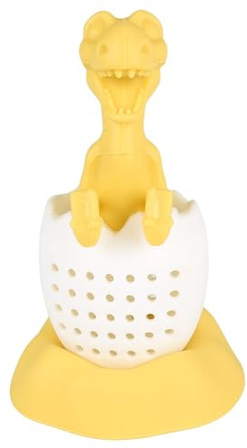 Infusore - dinosauro in silicone con uovo, giallo
