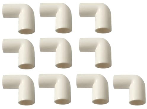 Lot de 10 raccords de conduit coudés à 90 degrés de 25 mm, coupleur de conduit en PVC pour connexion de tuyau en PVC