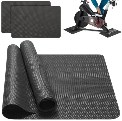 Lot de 2 tapis de protection de sol pour équipements de sport, tapis de course, tapis de protection, 5 mm d'épaisseur, sous-couche antidérapante pour équipements de fitness, équipements de sport