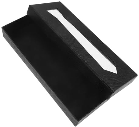 HORIALENCE Scatola per Cravatte Organizer da Viaggio per Uomini Nero Scatola di Stoccaggio per Cravatte e Fazzoletti da Taschino per Viaggi ed Eventi