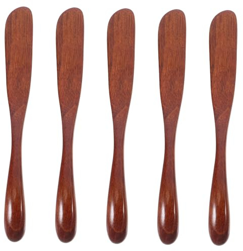 FUNOMOCYA 5pezzi Coltello in Legno Per Burro Raschietto Per Spalmare Burro Coltello Per Sandwich Formaggio Affettatrice Di Utensili Per Alimenti