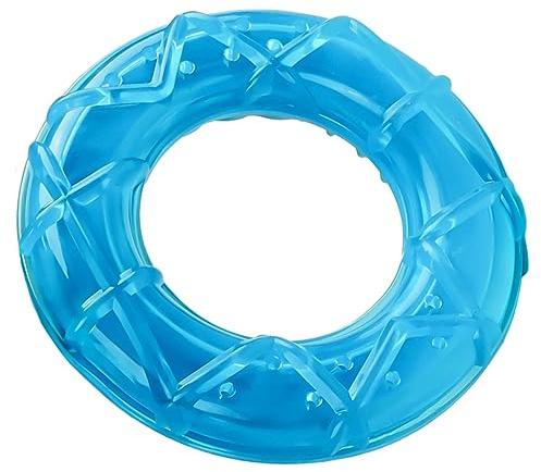 ibasenice Juguete para Morder Perro Congelable Anillo de Dentición Refrescante para Cachorros al Entrenamiento y de Estrés Verano Adecuado para Perros Medianos y Pequeños