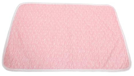 LOORGVEL Tappetino Fasciatoio e Traspirante in Cotone Rosa per Ragazzo Ragazza, Lavabile in Lavatrice, per Materasso e Lettino